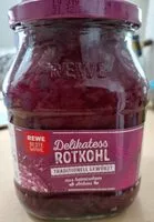 Mängden socker i Delikatess Rotkohl, traditionell gewürzt