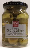 Mängden socker i REWE Beste Wahl Antipasti Grüne Oliven ohne Stein in Lake