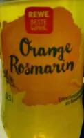 Mängden socker i Erfrischungsgetränk Orange Rosmarin