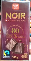 Mängden socker i Noir Schokolade