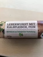Mängden socker i Leberwurst mit Kalbfleisch fein