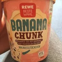 Mängden socker i Banana chunk, veganes Eis mit Banane auf Mandelbasis