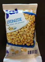 Mängden socker i Erdnüsse geröstet und gesalzen