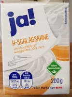 Mängden socker i H Schlagsahne