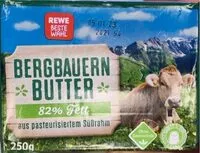 Mängden socker i Bergbauern Butter