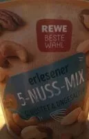 Mängden socker i 5-Nuss-Mix geröstet & ungesalzen