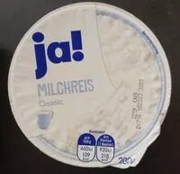 Mängden socker i ja! Milchreis Classic