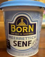 Mängden socker i Born Meerettich Senf