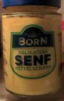 Mängden socker i Born Senf Mittelscharf