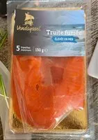 Mängden socker i Truite fumée élevée en mer