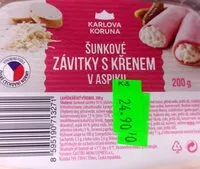Mängden socker i Šunkové závitky s křenem