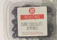 Mängden socker i Dark chocolate almonds