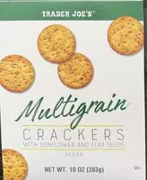 Mängden socker i Multigrain crackers with sunflower and flax seeds