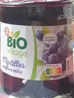 Mängden socker i Confiture de myrtille Bio