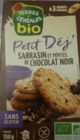 Mängden socker i Petit Déj' sarrasin et pépites de chocolat noir