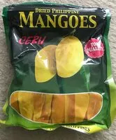 Mängden socker i Dried philippine mangoes