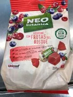 Mängden socker i Gelatina con frutas del bosque