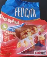 Mängden socker i Felicitá chocolatinas