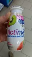 Mängden socker i Actimel киви клубника 95г