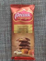 Mängden socker i Молочный шоколад карамель арахис