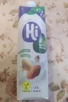 Mängden socker i Молоко растительное с миндалем 1л