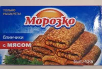 Mängden socker i Блинчики с мясом