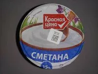 Mängden socker i Сметана 15%