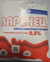 Mängden socker i варенец 2,5%