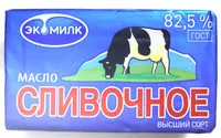 Mängden socker i Масло сливочное высший сорт 82,5 %