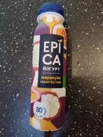 Mängden socker i йогурт маракуйя мангостин