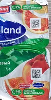 Mängden socker i продукт йогуртный пастеризованный с нектарином и диким апельсином ALPENLAND. Фруктовый