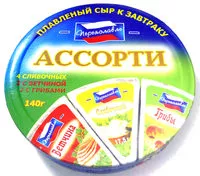 Mängden socker i Плавленый сыр к завтраку «Ассорти»