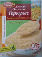 Mängden socker i Хлопья овсяные «Геркулес быстрого приготовления»