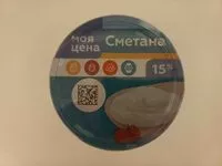 Mängden socker i Сметана 15%