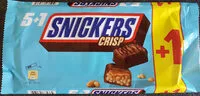Mängden socker i Snickers crisp