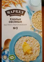 Mängden socker i Хлопья овсянные быстрооо приготовления №3