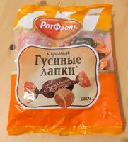Mängden socker i Карамель "Гусиные лапки"