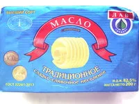 Mängden socker i Масло сливочное «Традиционное» сладко-сливочное несоленое, 82,5 %
