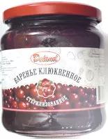 Mängden socker i Варенье клюквенное стерилизованное