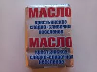 Mängden socker i Масло крестьянское сладко-сливочное несоленое