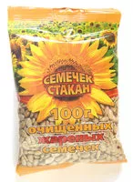 Mängden socker i 100 г очищенных жареных семечек