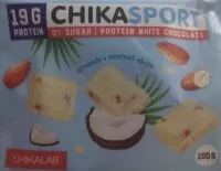 Mängden socker i CHIKASPORT Protein white chocolate + almonds