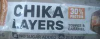 Mängden socker i CHIKA LAYERS protein bar Toffee & caramel