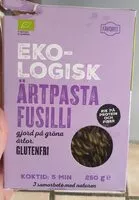 Mängden socker i Ärtpasta fusilli- Pates de petits pois