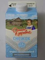 Mängden socker i Снежок на натуральной закваске 2,5%