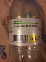Mängden socker i Вода негазированная