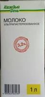 Mängden socker i Молоко ультрапастеризованное