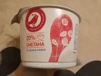 Mängden socker i Сметана 20% из свежих сливок