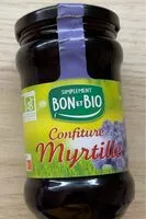 Mängden socker i Confiture de myrtille