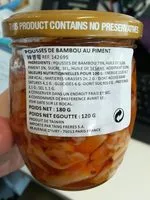 Mängden socker i Pousse de bambou au piment